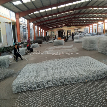 Gabions galvanisés et enduits de PVC pour mur de soutènement